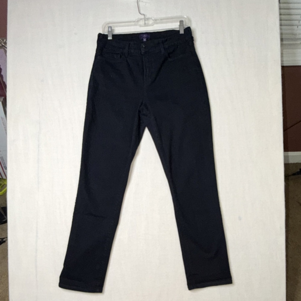 NYDJ Women's Black Skinny Slim Fit Stretch Denim Pants Mid Rise Pockets 27"
